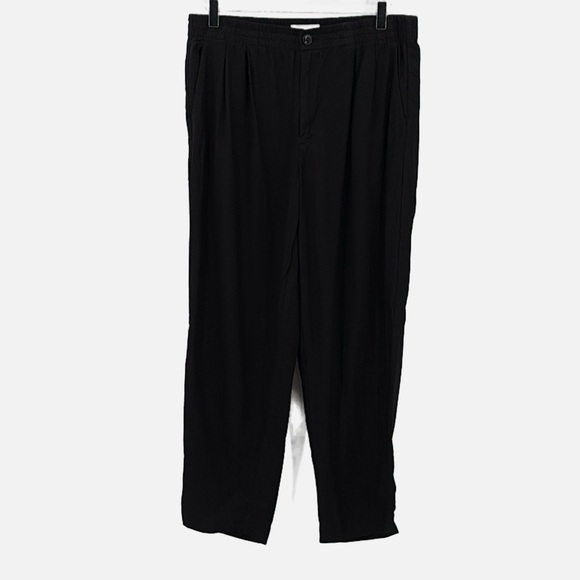 Madewell Drapey Track Trousers in True Black - Size Medium - Picture 3 of 8